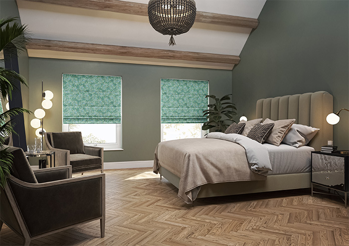 Goa, Pacific Green - Twist&Fit Roman Blind - Image 6